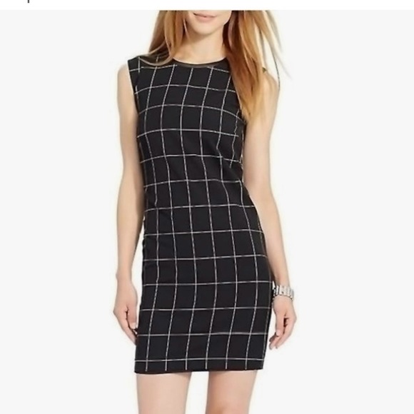 Lauren Ralph Lauren Dresses & Skirts - Lauren Ralph Lauren plaid  size 8 black sleeveless checkered midi career dress
